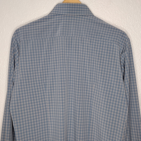 Mizzen+Main Leeward Men's Trim Fit Windowpane Long Sleeve Button Down Shirt Sz M - Picture 5 of 12